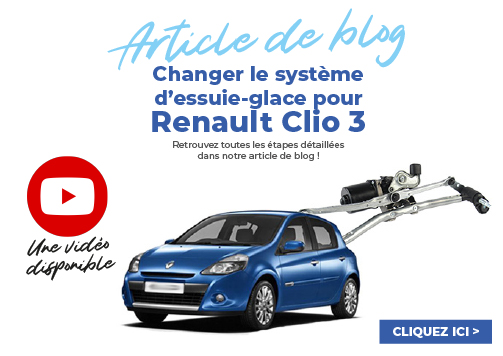  Moteur d'essuie Glace Avant Complet Compatible pour Clio 3  (2005-2012) (tringlerie + Moteur)